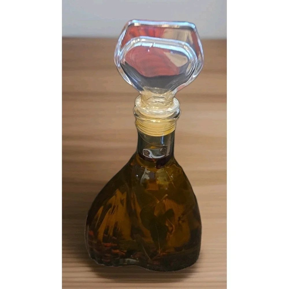 2x VTG Shonfeld's Vegetable Infused Vinegar Glass Bottles For Kitchen Decor Only
